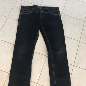 Silver skinny jeans